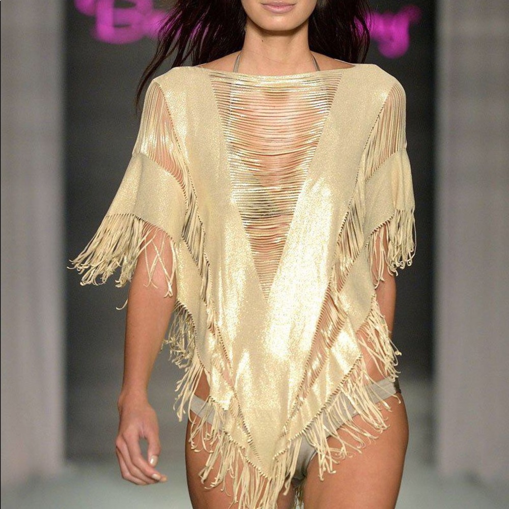 Beach Bunny Indian Summer Cover Up Gold Shimmer
